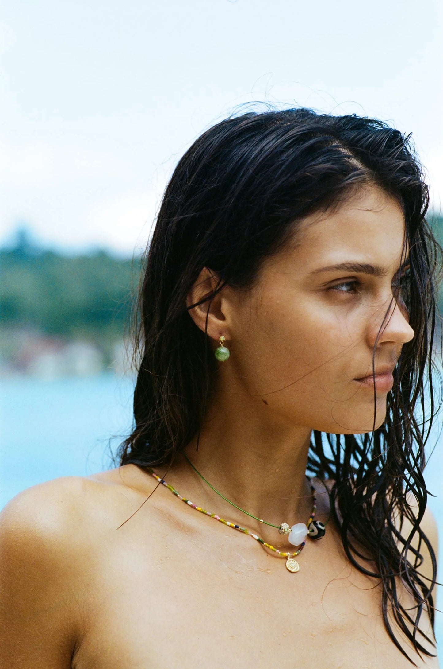 Anni Lu - Green Bowl Earrings